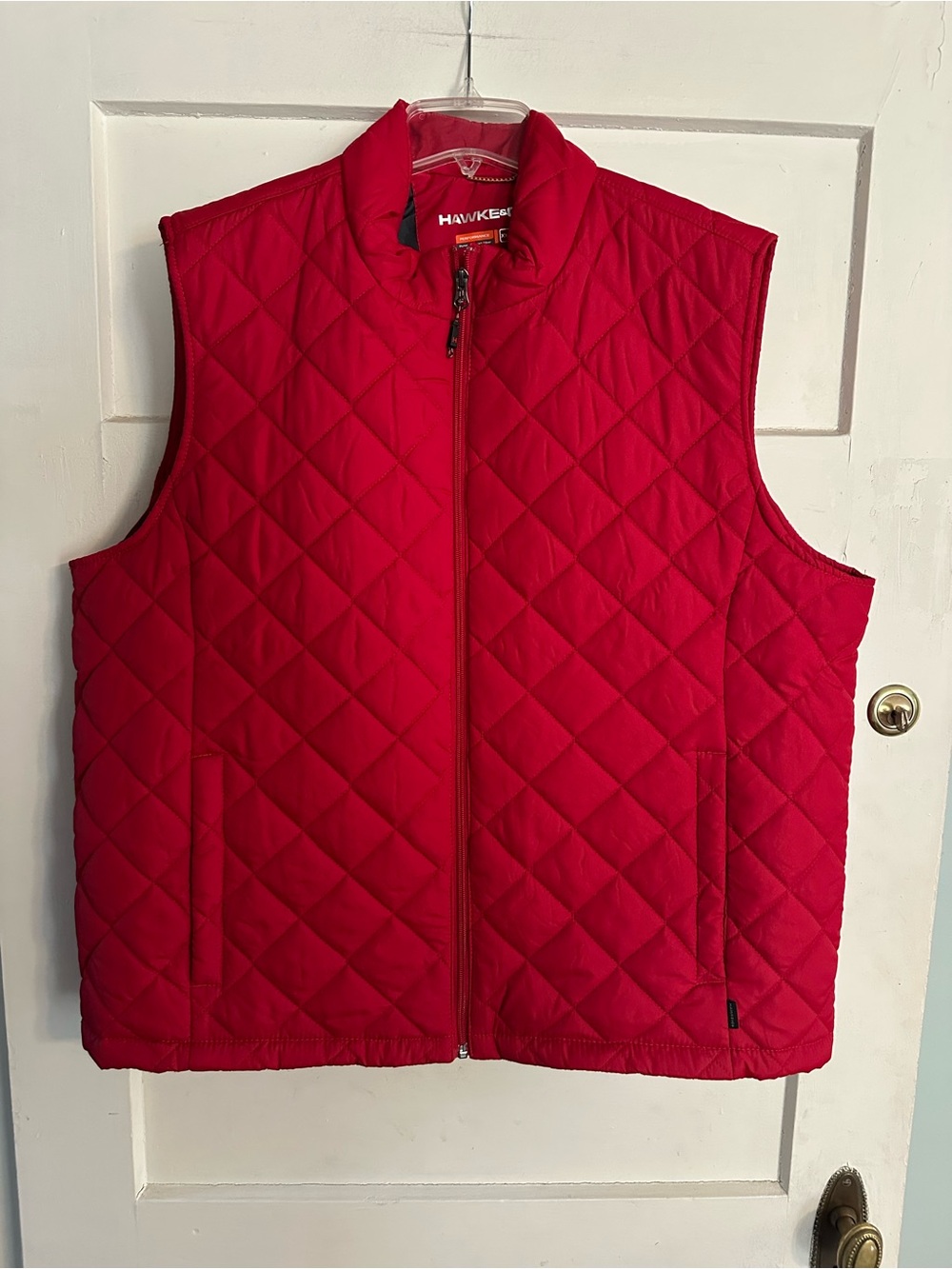 Hawke & Co Bright Red Quilted Men's Vest